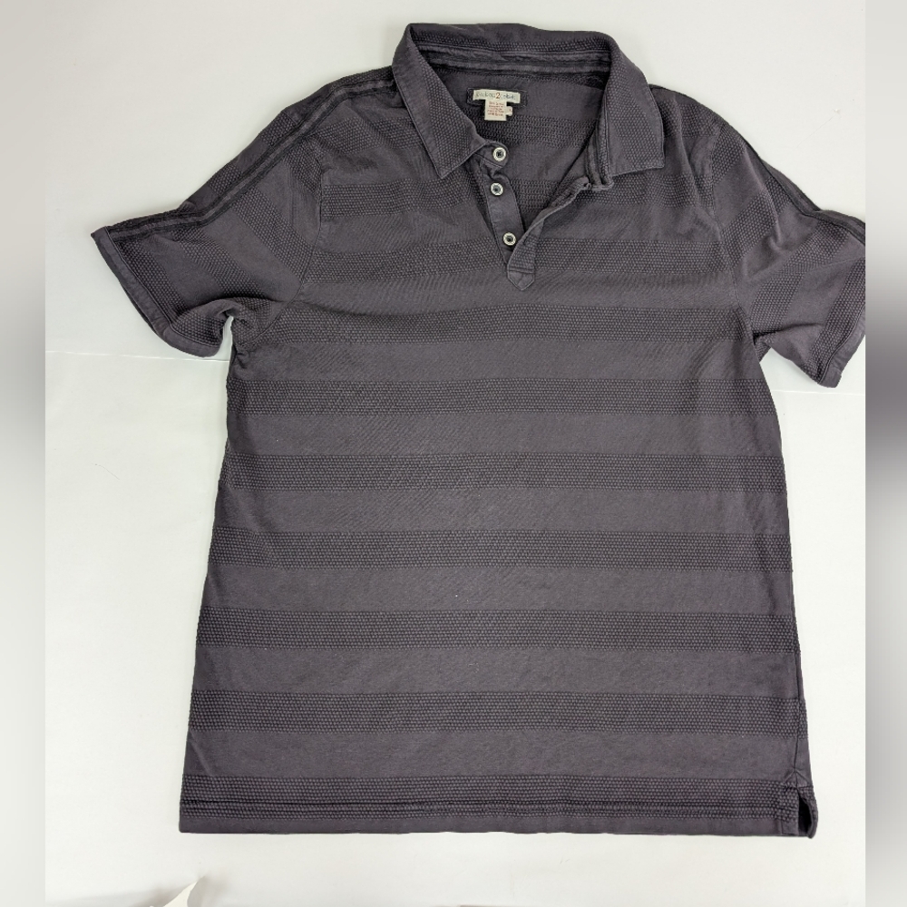 Carbon2cobalt Black Polo Striped Textured [163]